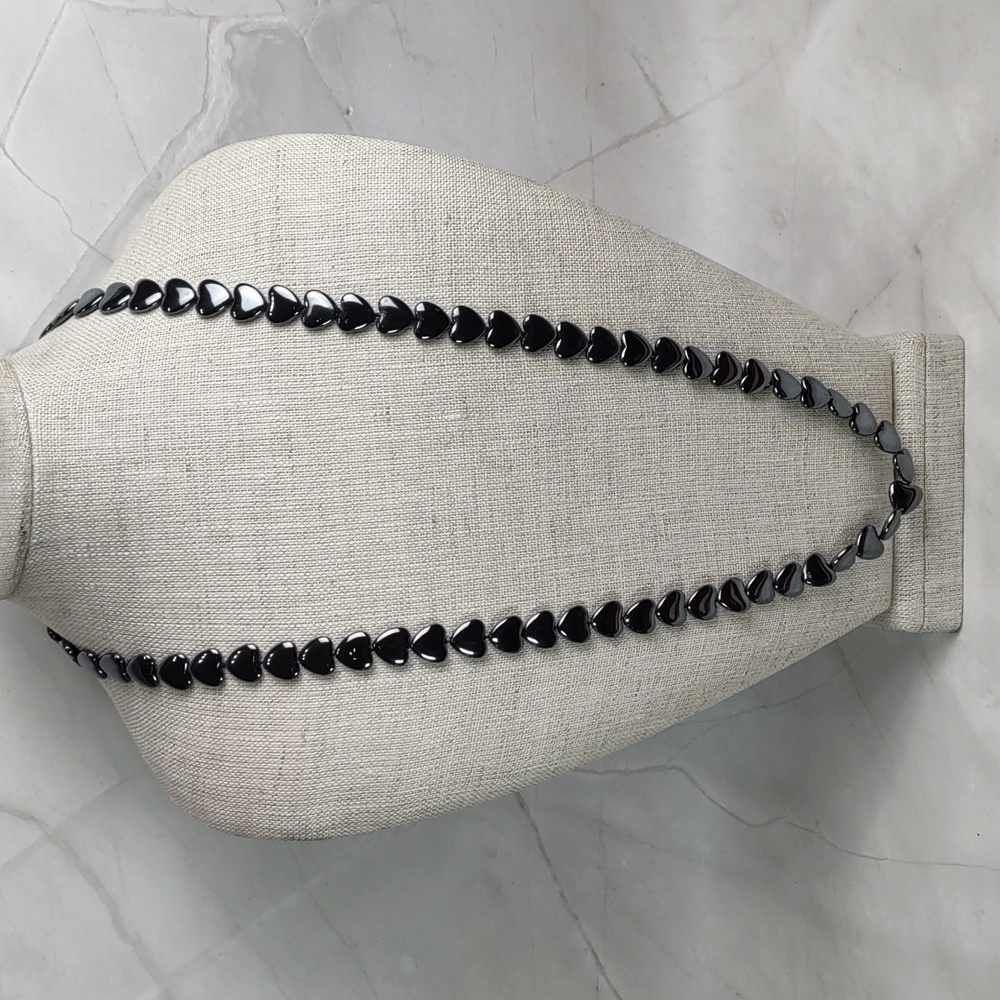 Hematite Heart Necklace